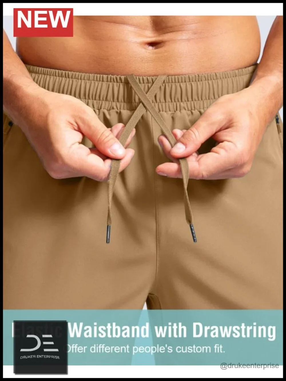 Men's Athletic Running Shorts Quick Dry Breathable with Zipper Pockets